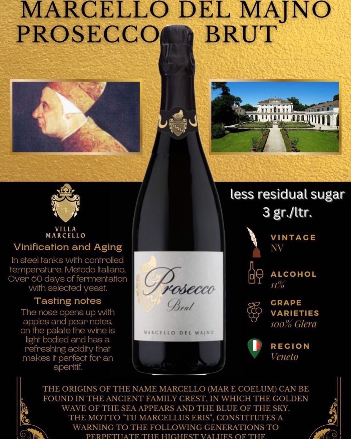 Prosecco Marcello de Majno Brut